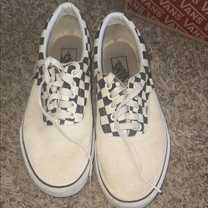 Like New Vans Black and White Checkerboard Shoes